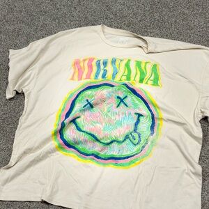 Nirvana Graphic Tee in Cream